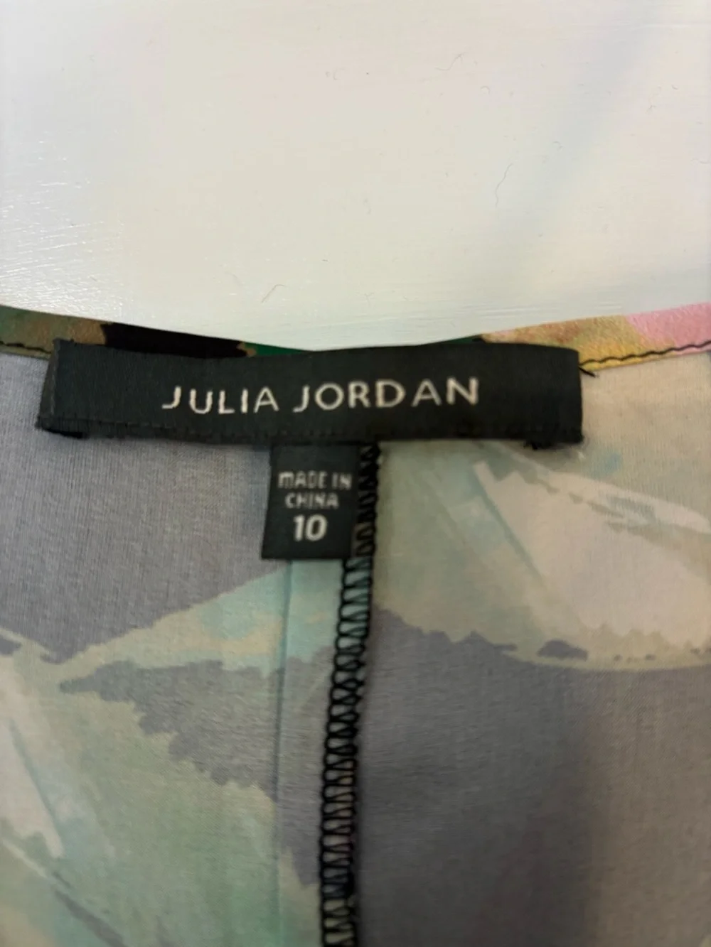 julia jordan Black Sheer Floral Maxi Dress with Green and Pink Accents - Picture 10 of 10